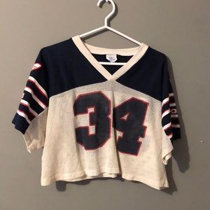 Vintage adidas jersey crop top